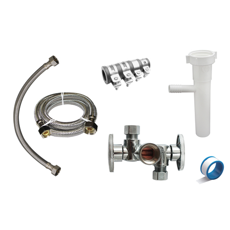 KEENEY MFG Dishwasher Installation Kit with Water Supply and Drainage Parts MK-DSHWSHR